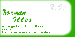norman illes business card